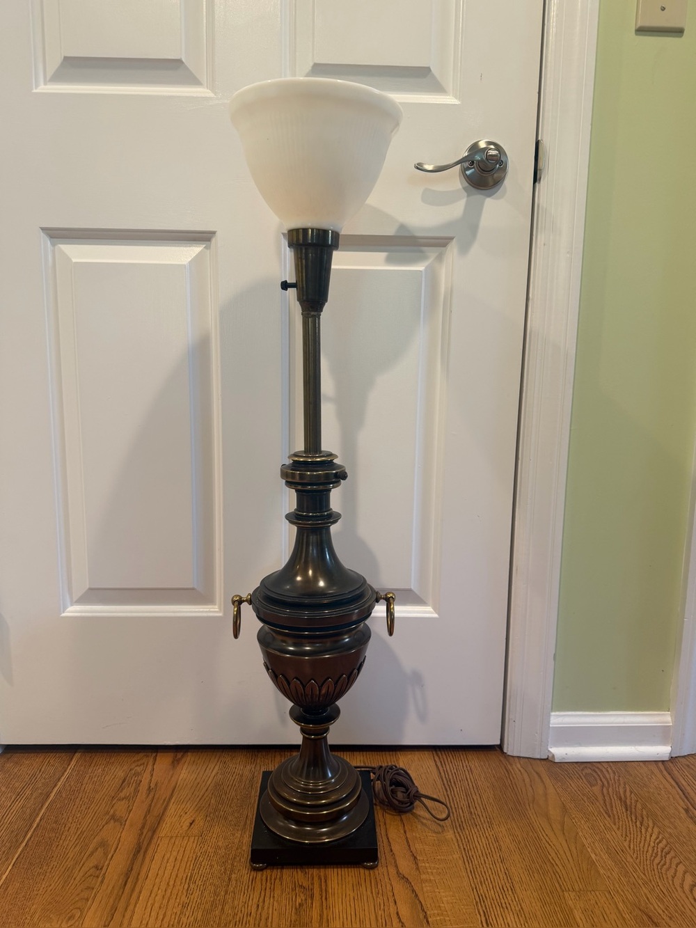 Vintage Stiffel Hollywood Regency Style Brass Torchiere Table Lamp 3ft